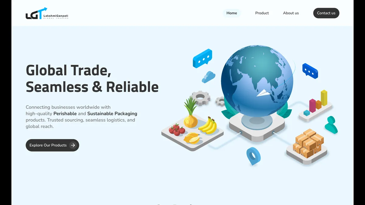 Screenshot of LGT — Export/Import Business