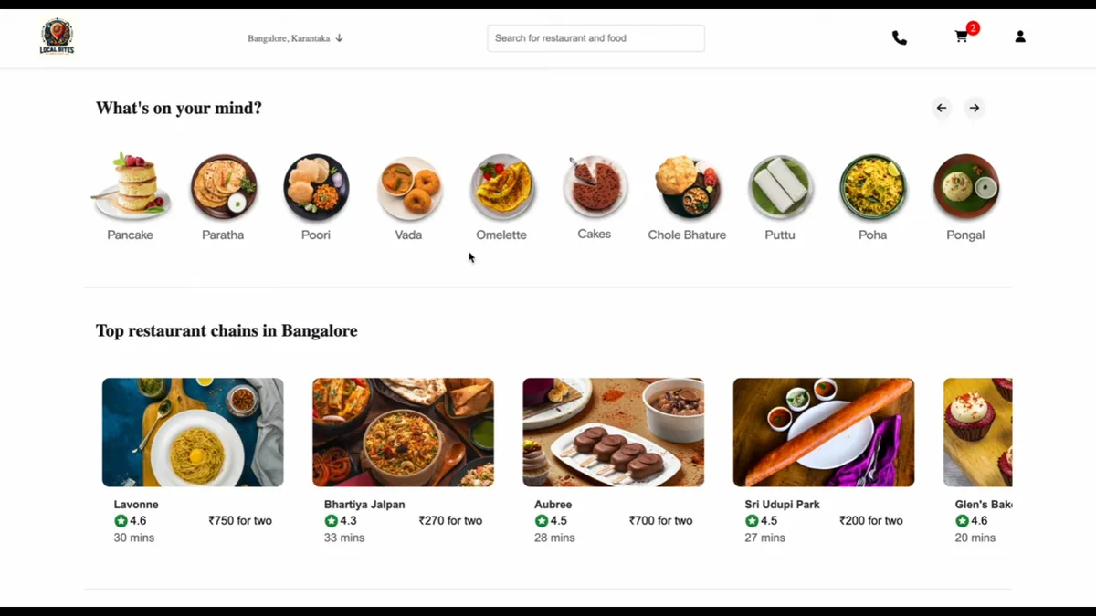 Screenshot of Zzzzzz — Food Delivery App